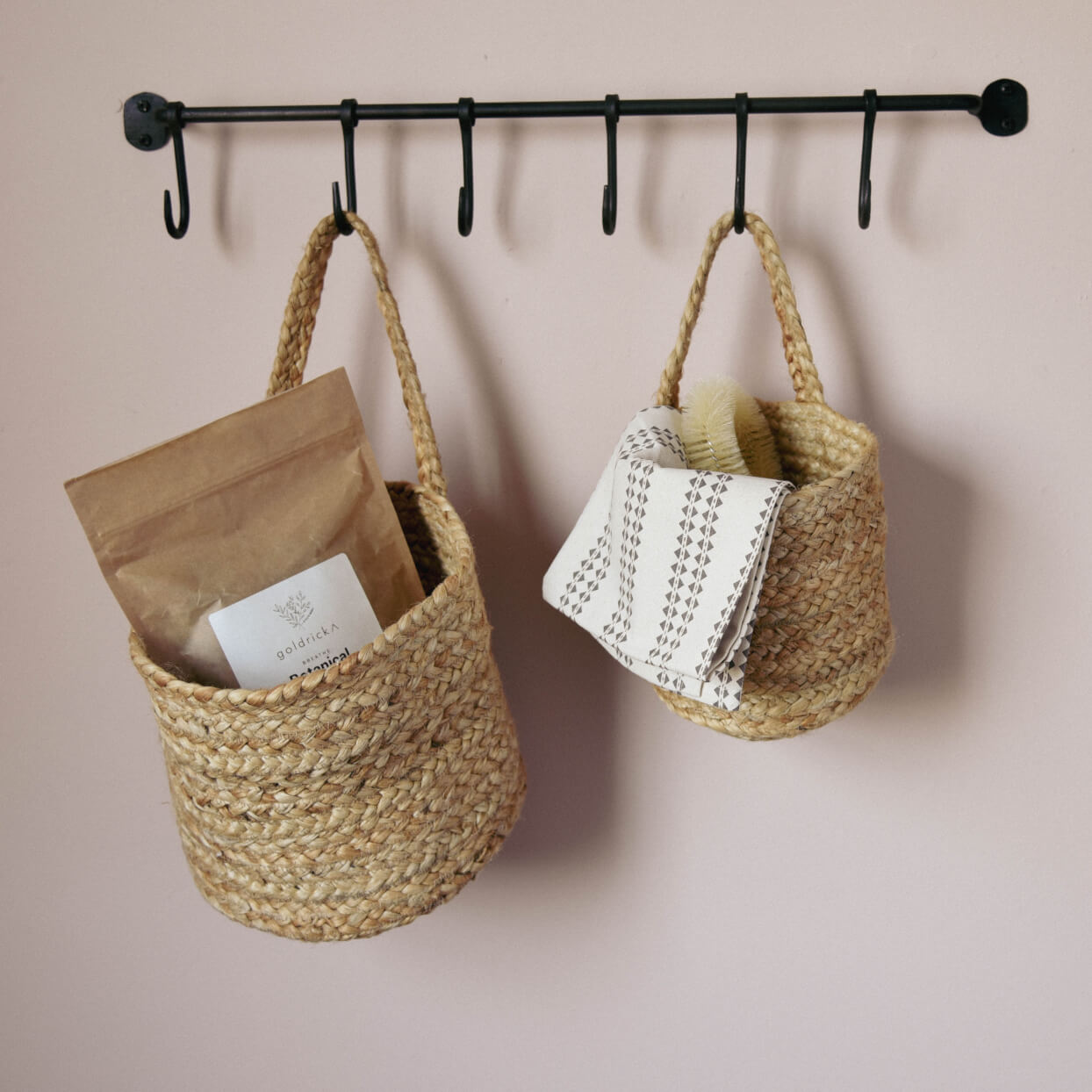 Small Storage Basket Small Basket with Handle Wall Hung Basket