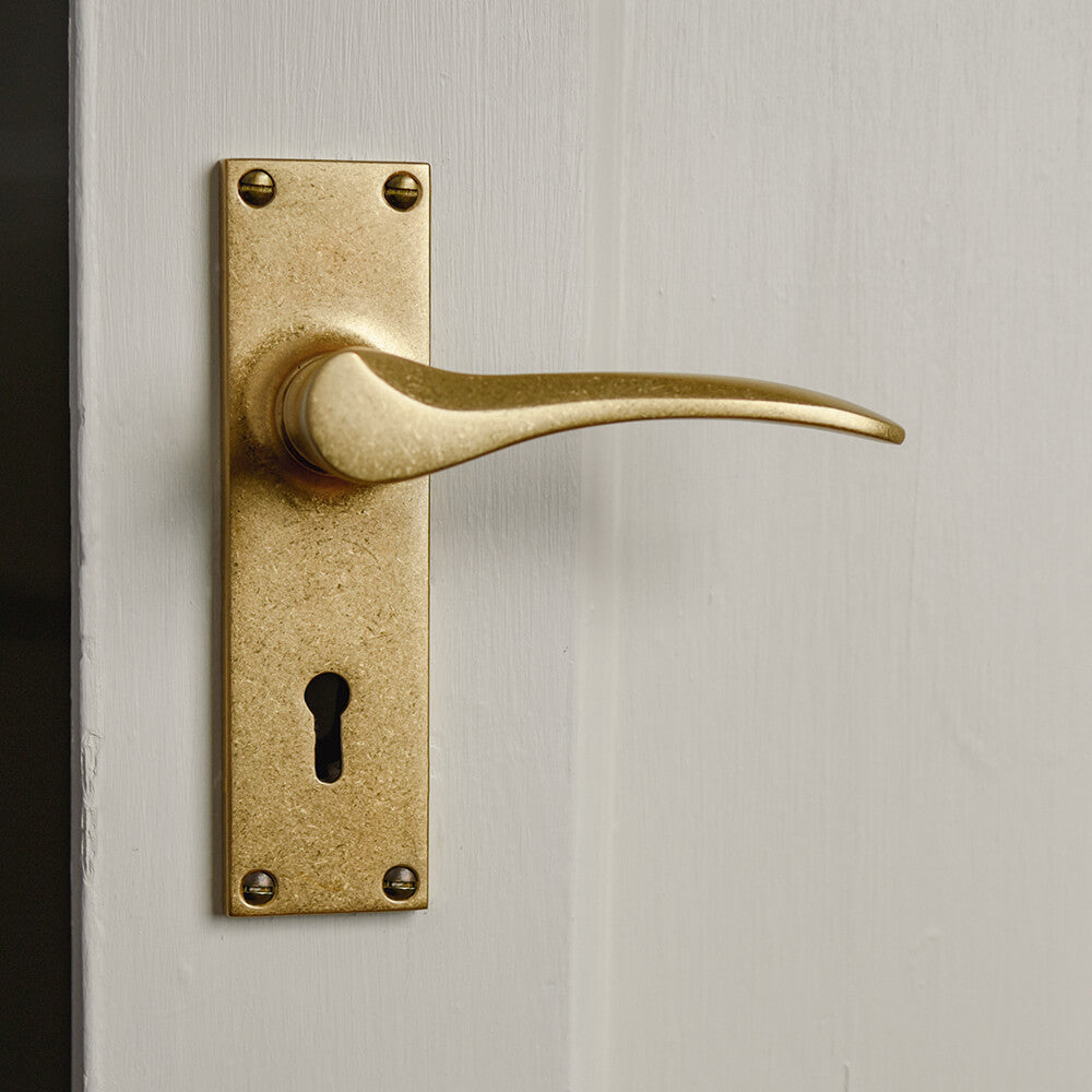 Brass door handles - Lever lock handles - Brass lever handles