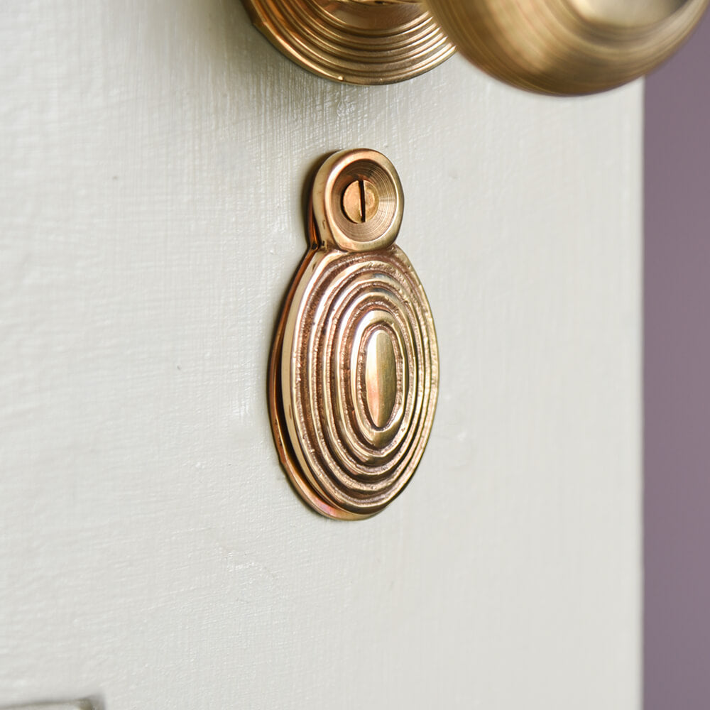 Polished Bronze Oval Beehive Escutcheon