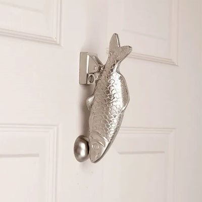 Satin Silver Carp Door Knocker