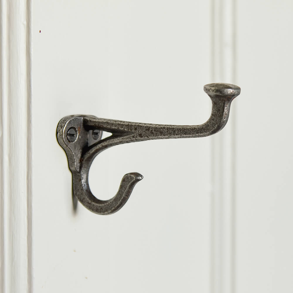 Wall coat hook - Cast iron hook - Art deco hook