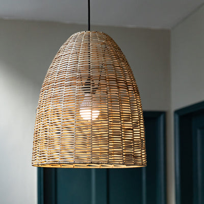 Noko Wicker Conical Pendant - Medium