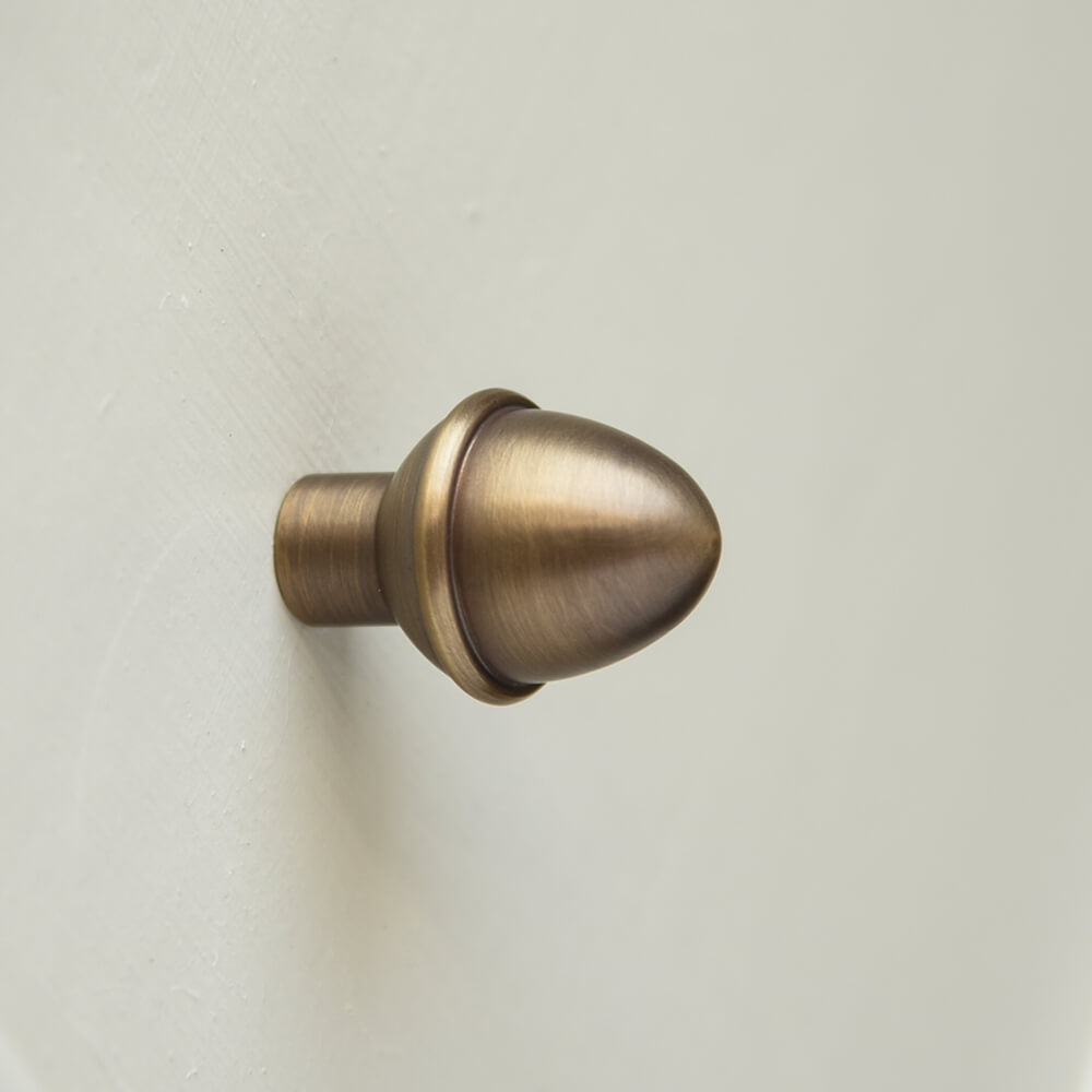 Light-Antique-Brass-Acorn-Cabinet-Knob
