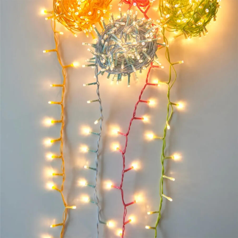 Warm White LED Pin Fairy Lights - Various Colours - Battery