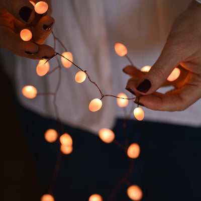 Pink Teardrop Fairy Lights