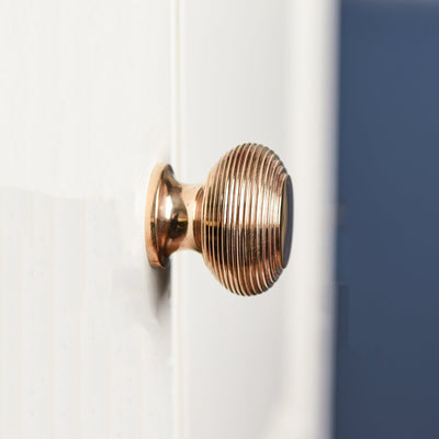 Polished Bronze Beehive Cabinet Knobs