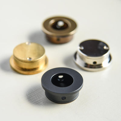 Circular edge pulls in various finishes