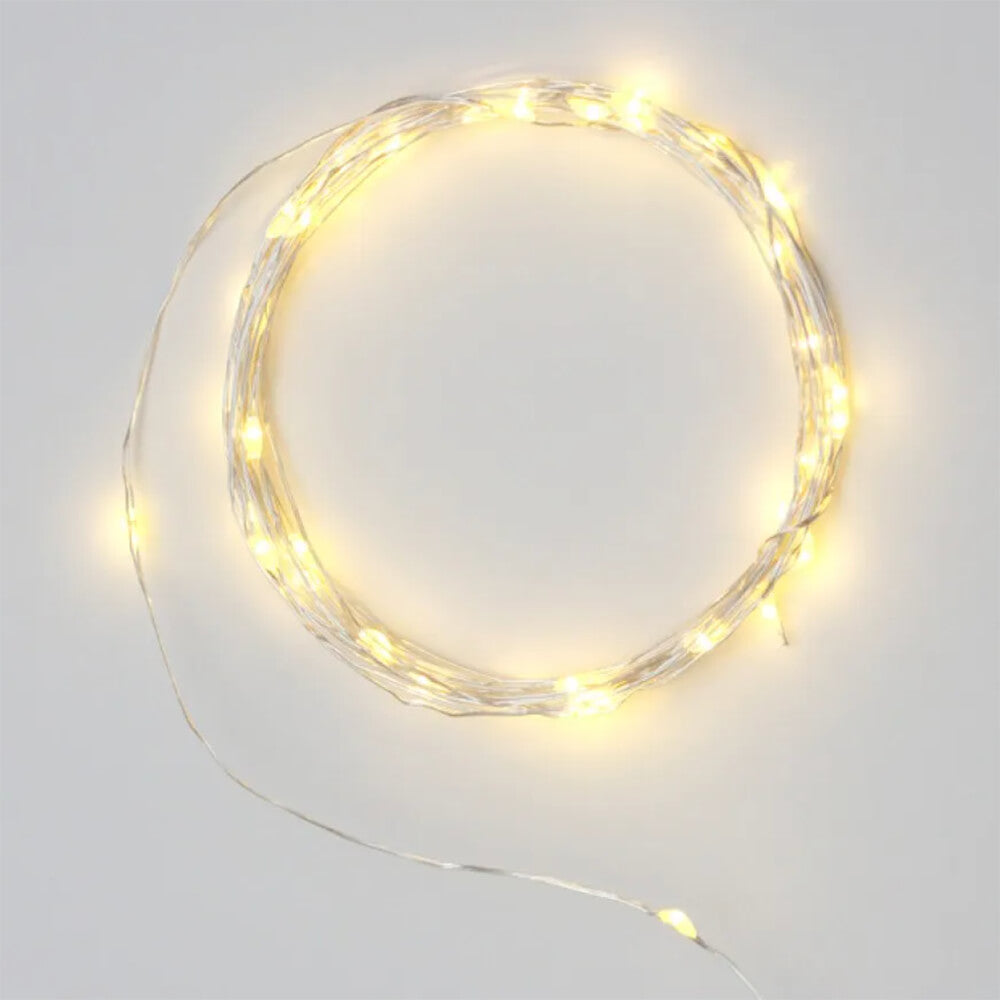 Silver Wire Galaxy LED Fairy Lights - Battery