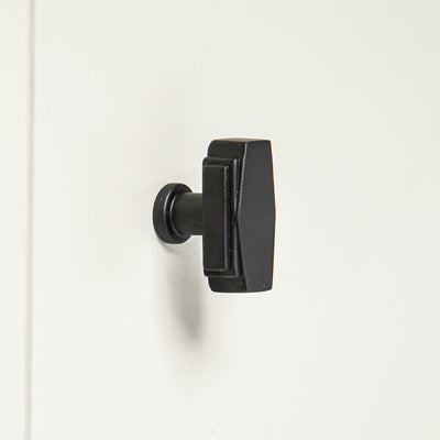 Zero Black Art Deco Cabinet Knob