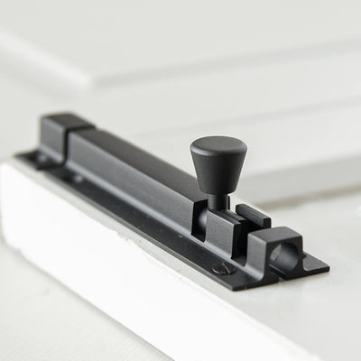 Black slide bolt with tapered knob