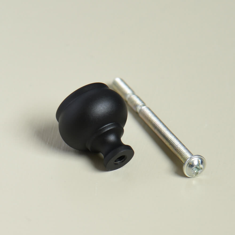 Zero Black Ovolo Cabinet knob