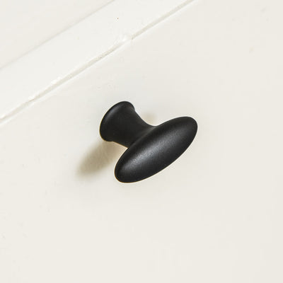 Zero black zeppelin shaped cupboard knob