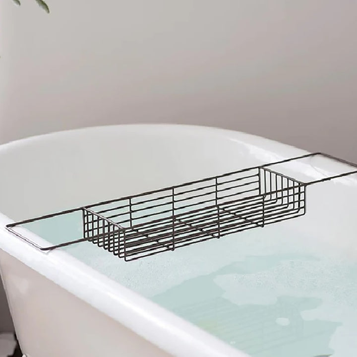 Black metal bath tray sale