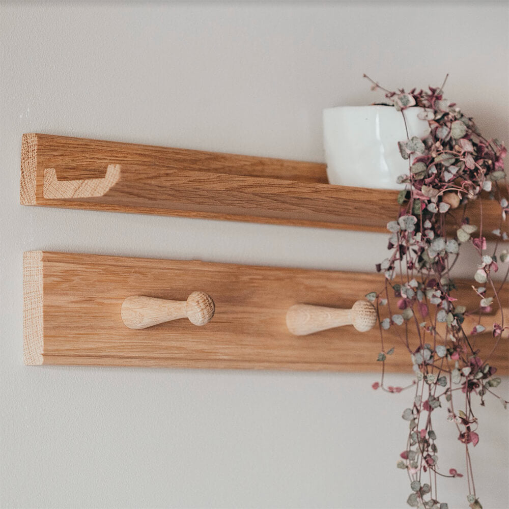 Wooden Coat Rack Shaker Peg Rail Oak Peg Rail