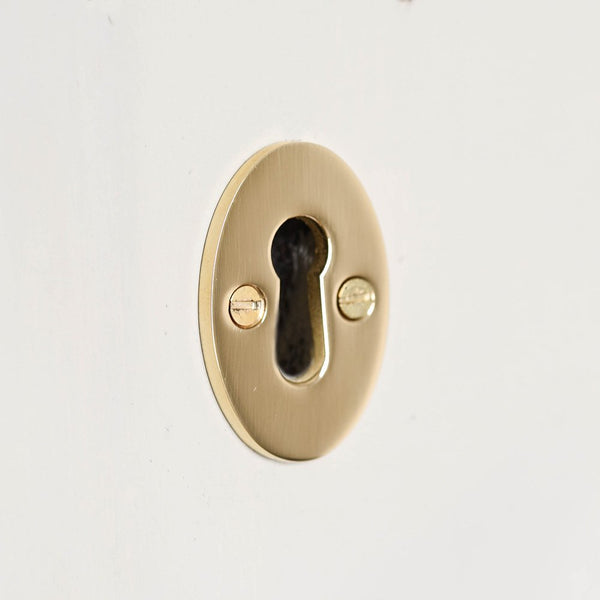 Aged Brass Oval Escutcheon