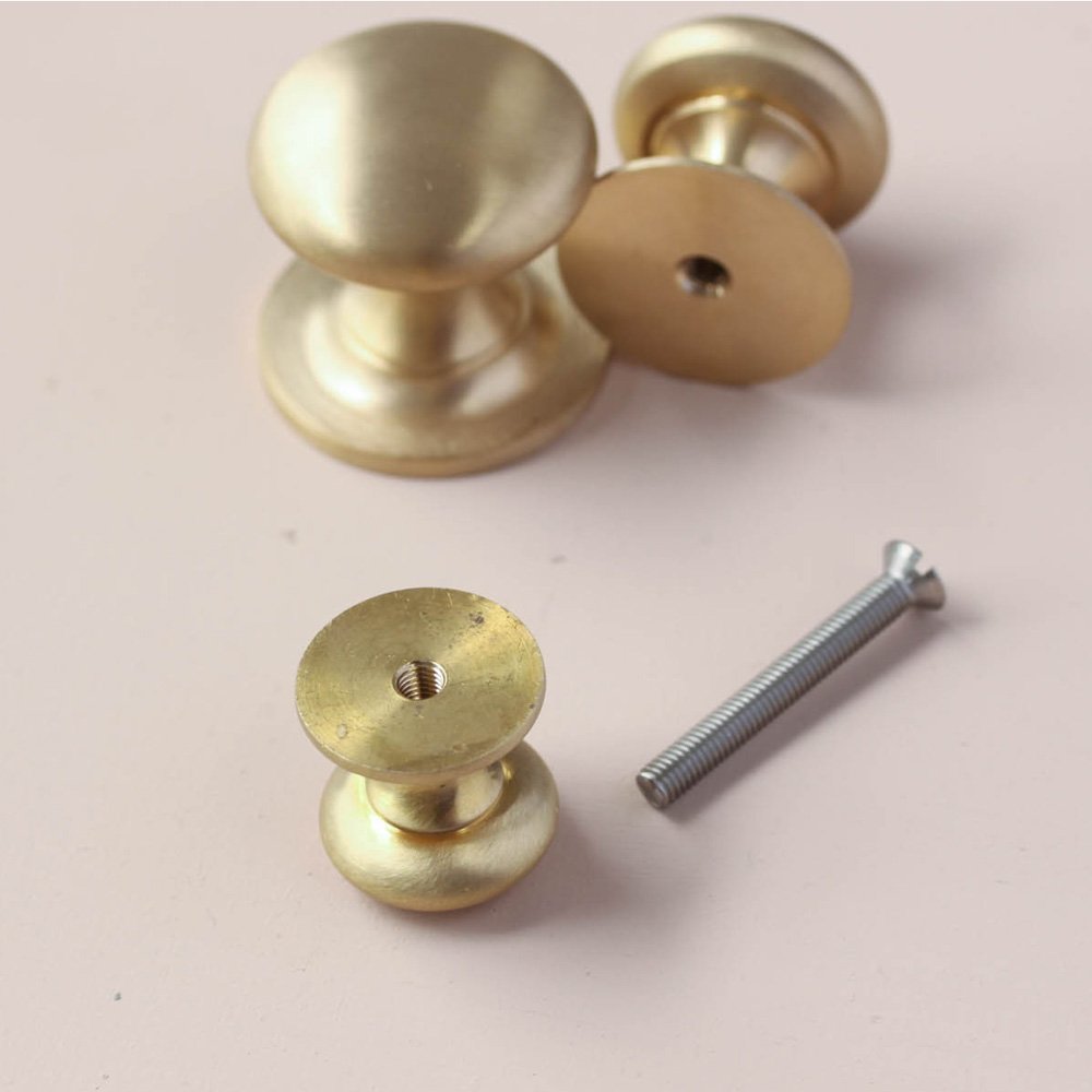 Brushed brass cabinet handles - Satin brass cabinet knobs