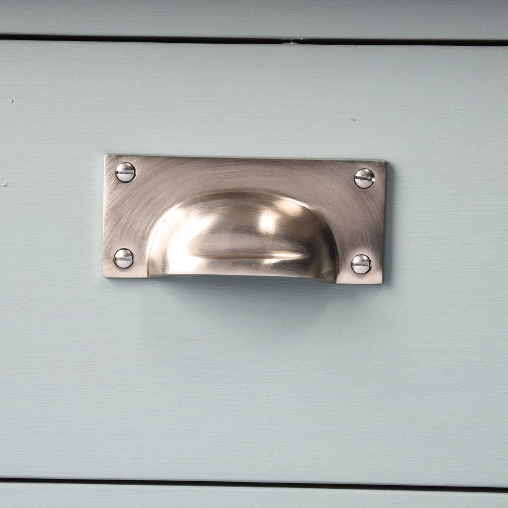 Polished Nickel Finish Kitchen Drawer Cabinet Cup Pull Handle