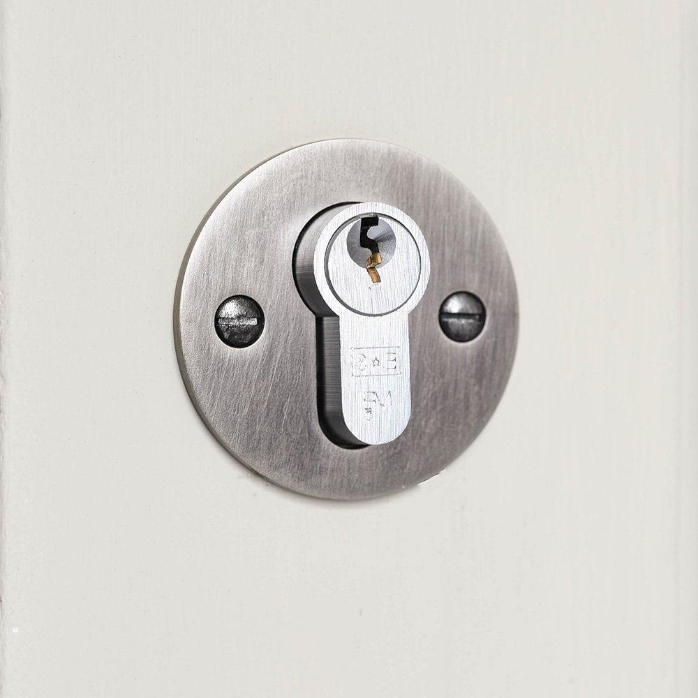 Euro escutcheon - Euro lock escutcheon - Nickel keyhole cover